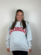 GEORGIA Reversible Mock Neck Sweatershirt - Gray