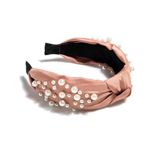 Shiraleah - Pearl Embellished Headband - Blush