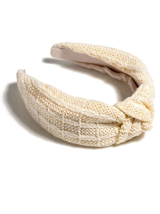 Woven Knotted Headband - Natural
