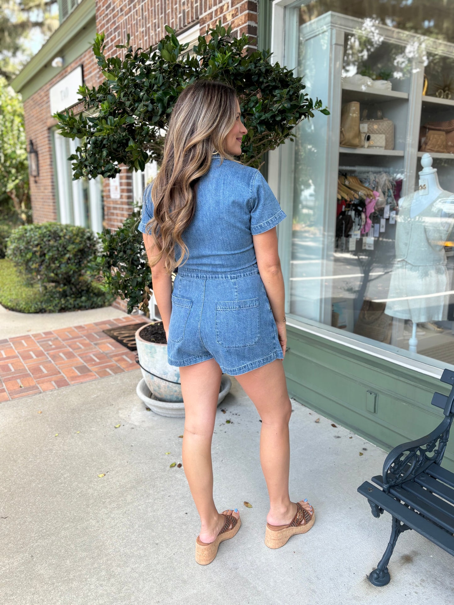 Show Me Your MuMu - Stateside Romper - Hazy Blue