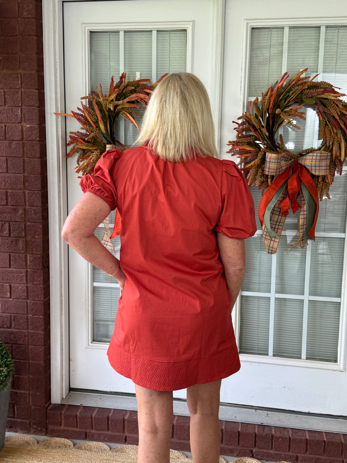 Changing Seasons Dress - Rust