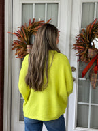 Oversized Button Down Cardigan - Citrus