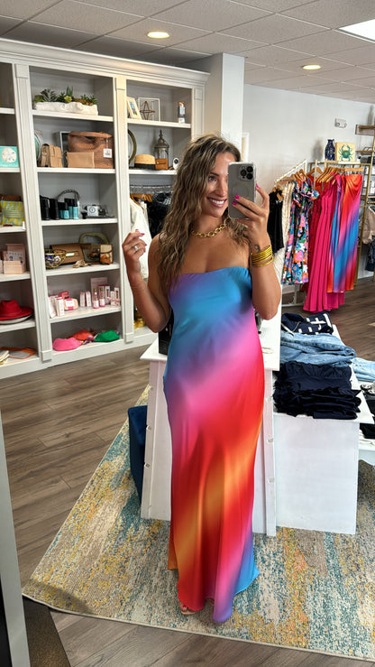 Show Me Your MuMu - Taylor Tube Dress - Sunset Ombre