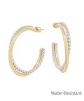 Two Toned Twisted Hoops