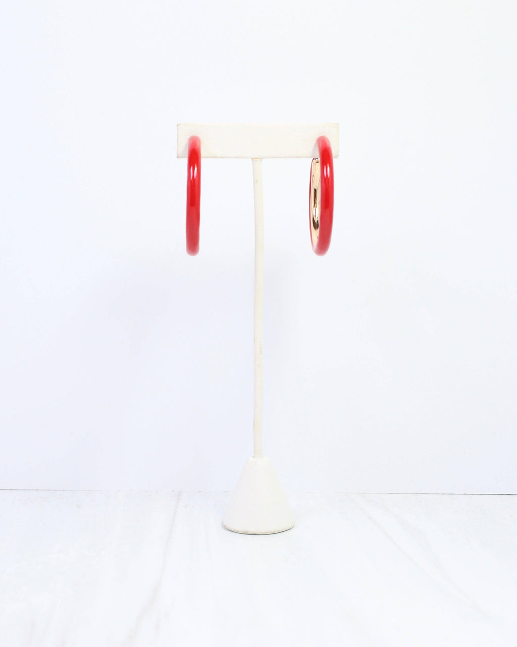 Larson Enamel Hoop Earring - Red