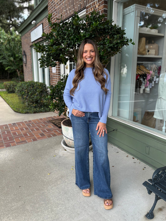 Free People - Latte Blues Thermal - Dawn Breeze