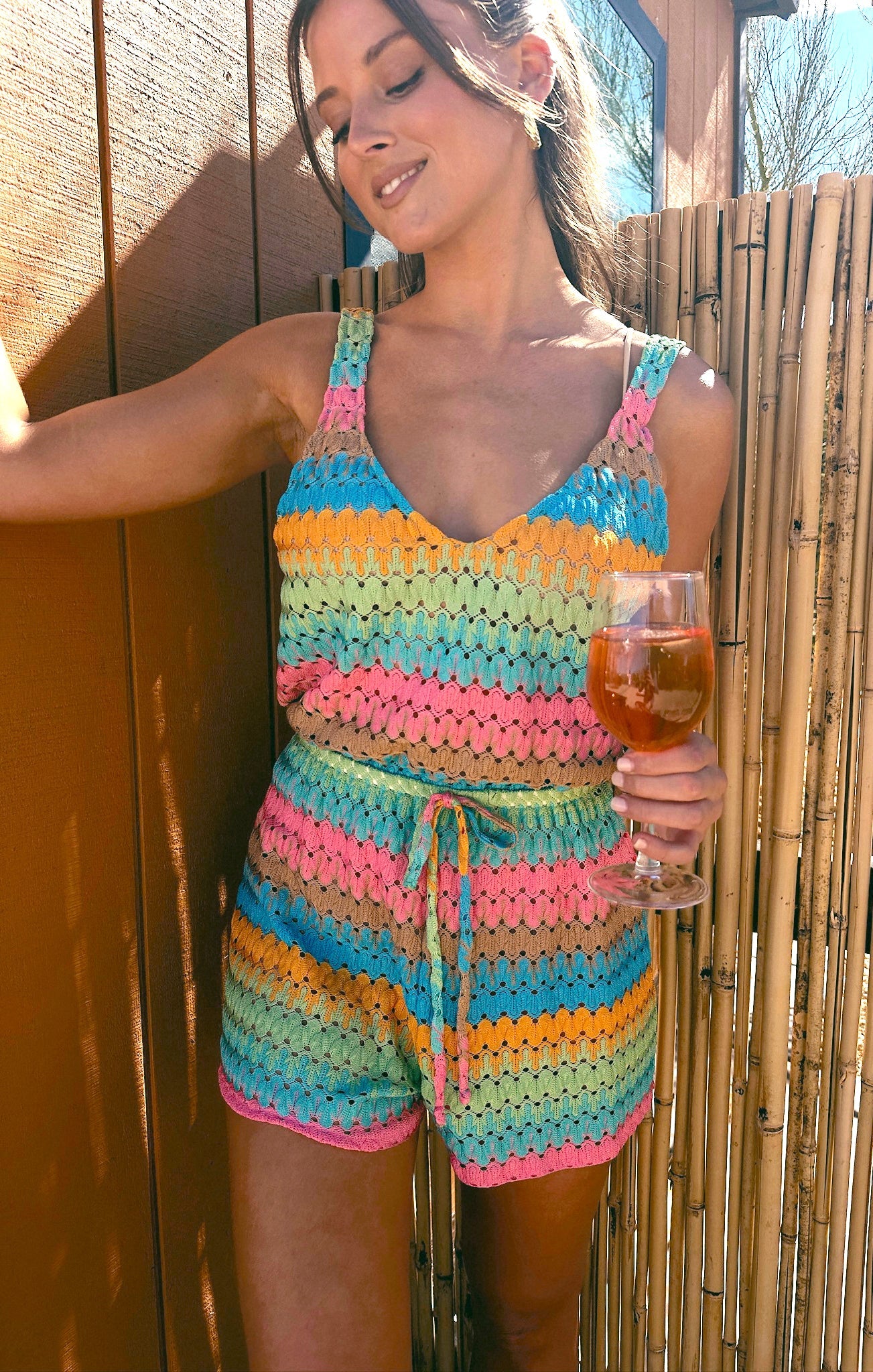 Show Me Your MuMu - Ren Romper - Crochet Stripe