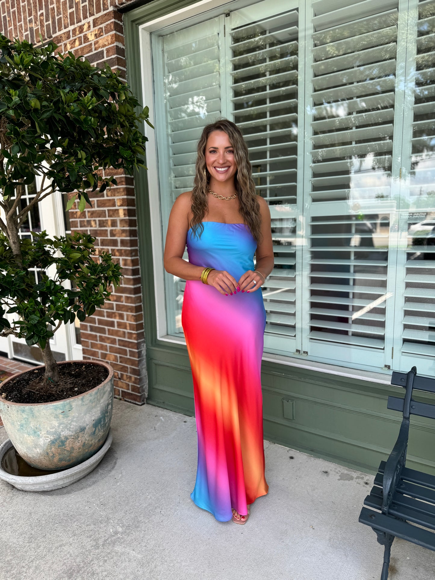 Show Me Your MuMu - Taylor Tube Dress - Sunset Ombre