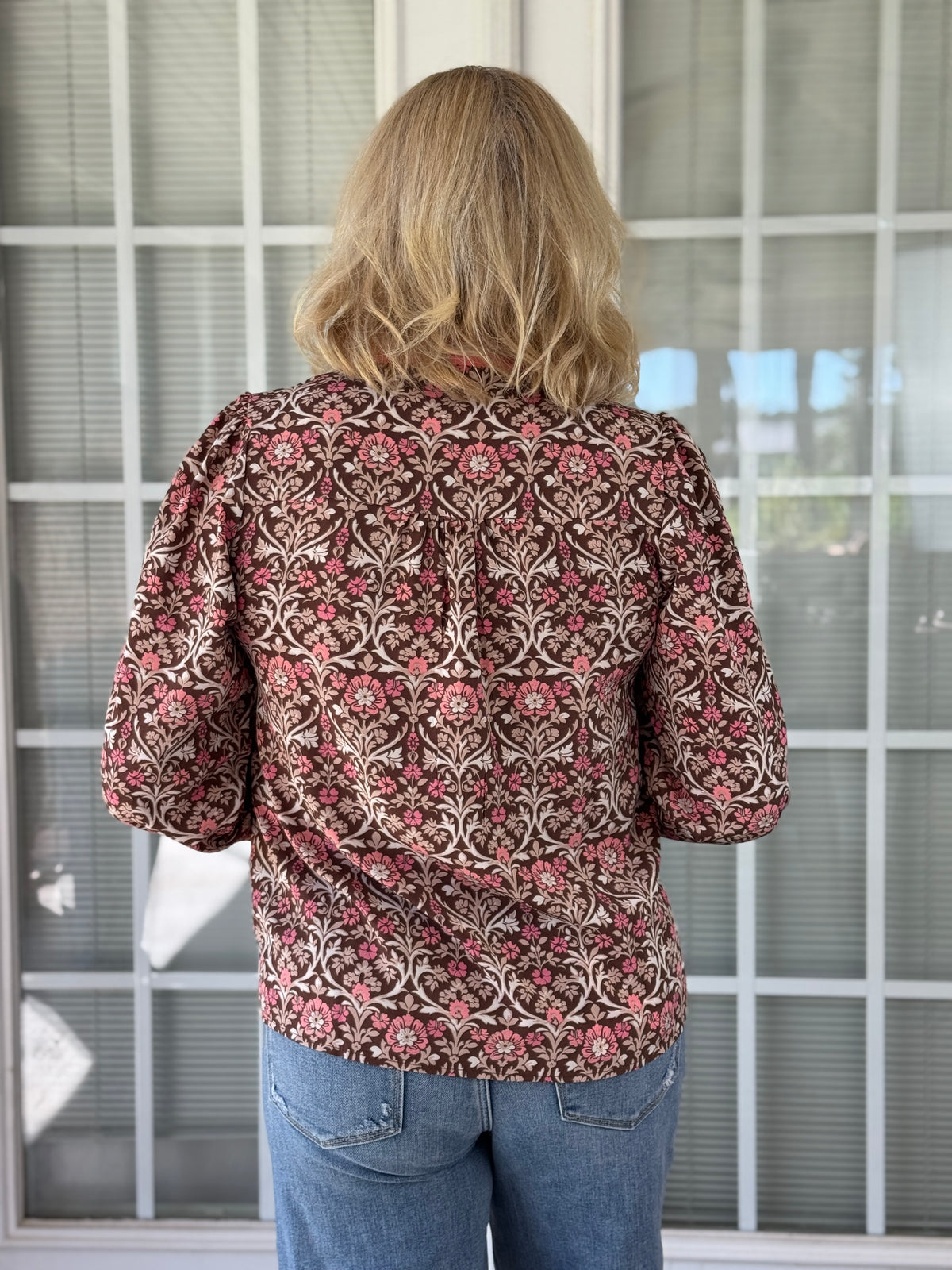 Mary Square - Naomi Blouse - Ashdown Abbey Cocoa