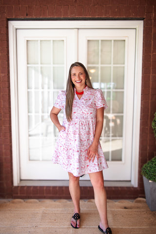 Mary Square - Team Toile Dress - Red