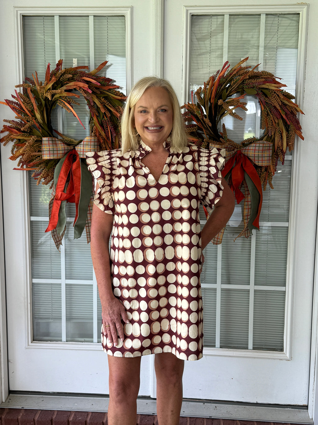 Geometric Pattern Mini Dress