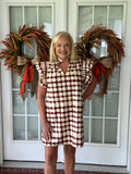 Geometric Pattern Mini Dress