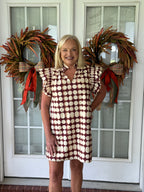 Geometric Pattern Mini Dress