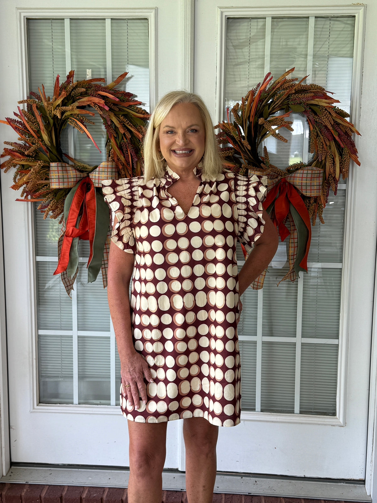 Geometric Pattern Mini Dress