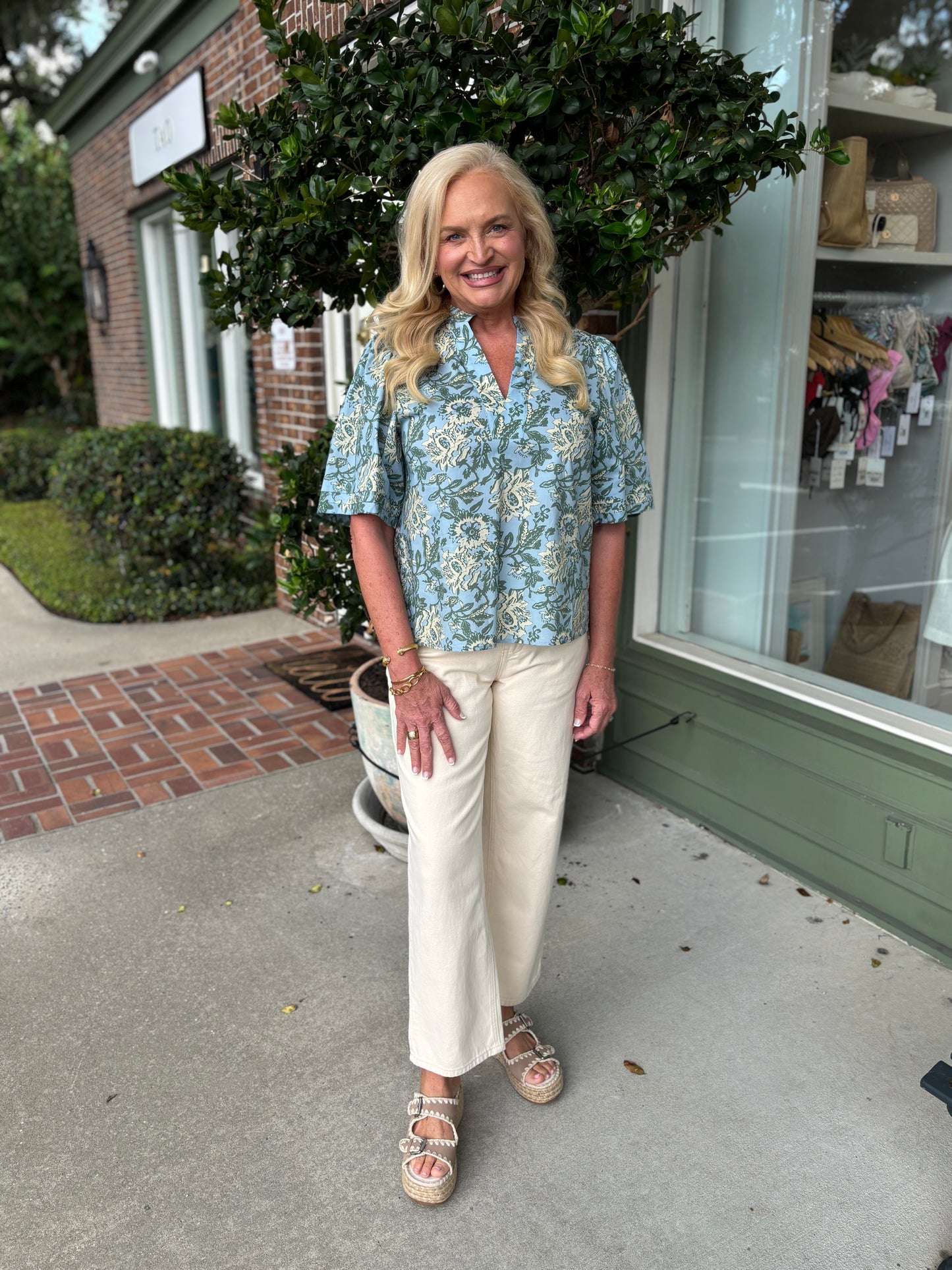 Whimsical Floral Top