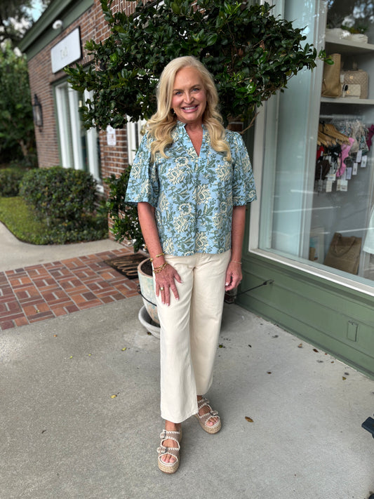 Whimsical Floral Top