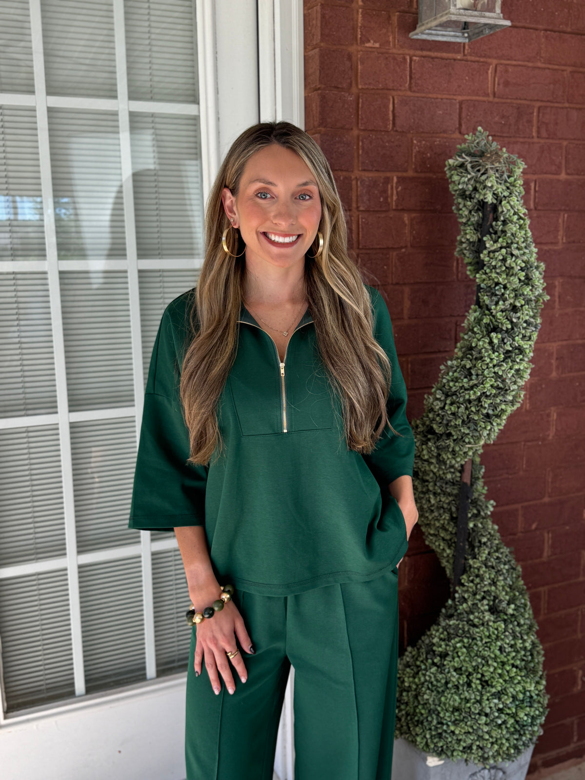 Day To Night Pants Set - Green