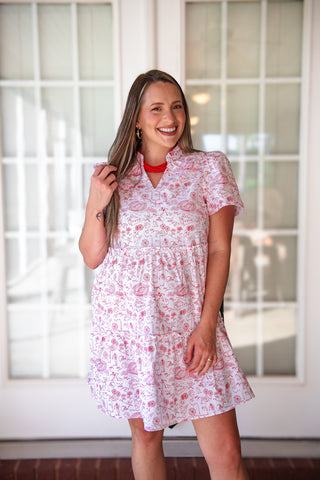 Mary Square - Team Toile Dress - Red