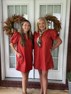 Changing Seasons Dress - Rust