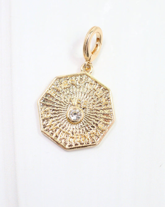Rawlins Octagon Disc Charm - Gold