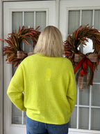 Oversized Button Down Cardigan - Citrus