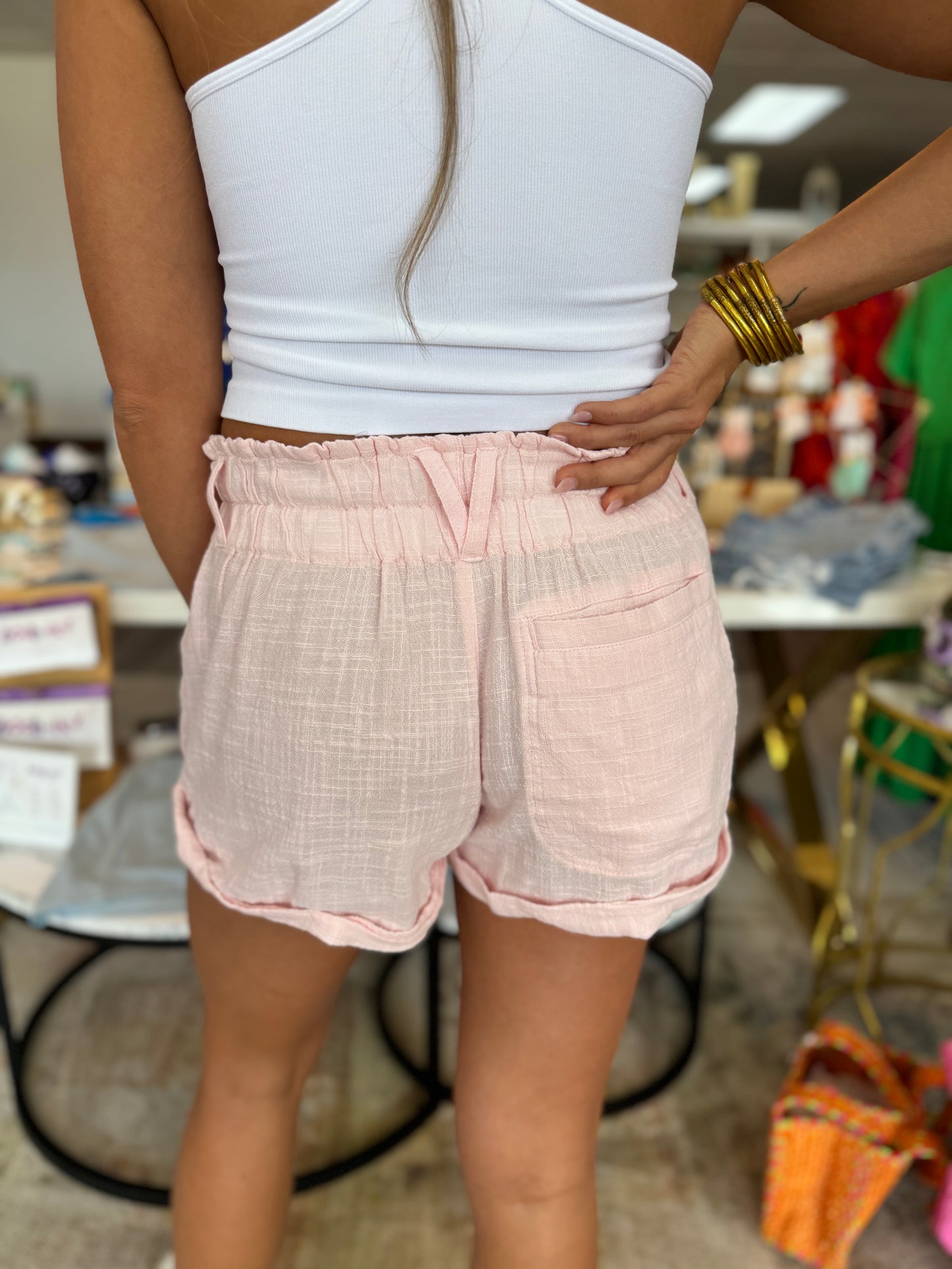 Free People - Solar Flare Baja Shorts - Pinkaboo