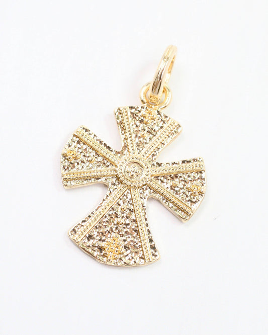Brunson Cross Charm - Gold
