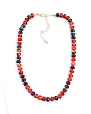 Ellison Stone Necklace - Red & Black