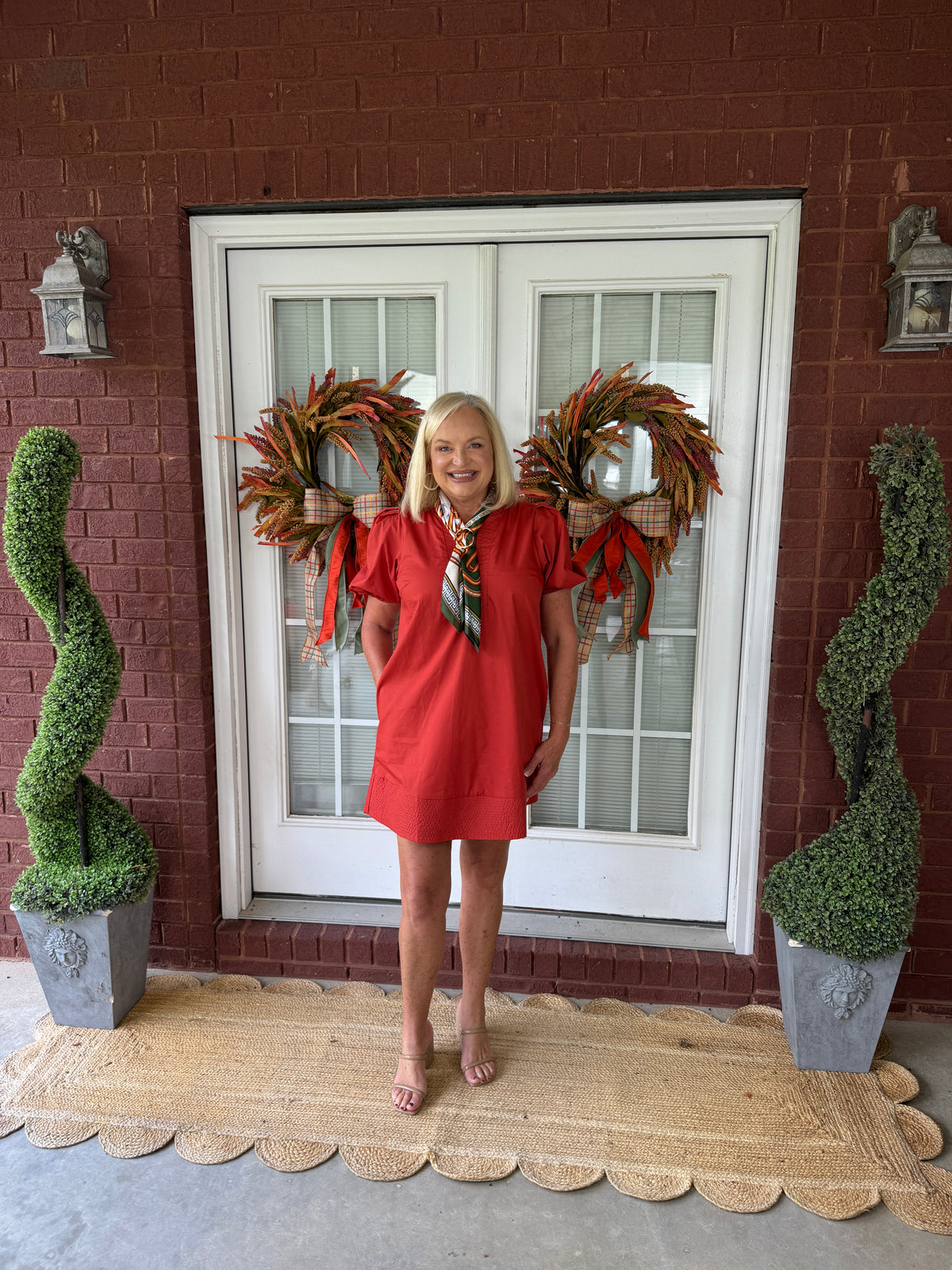 Changing Seasons Dress - Rust