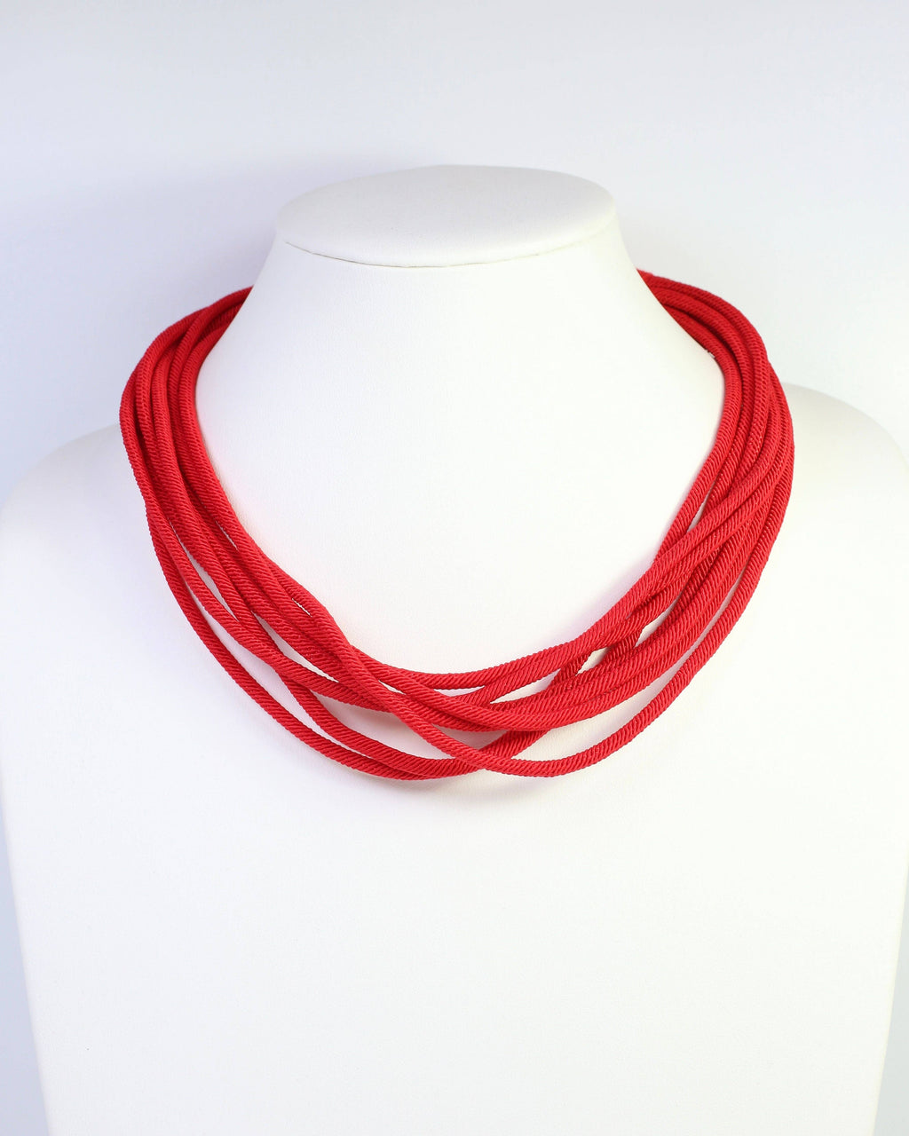 Cranston Layered Cord Necklace - Red