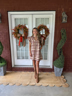 Geometric Pattern Mini Dress