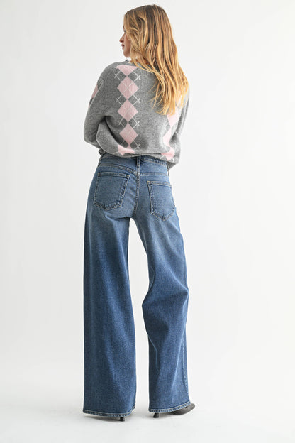 Ultra Wide Leg Denim Jeans