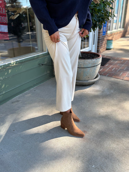 Split Front Sweater - Navy