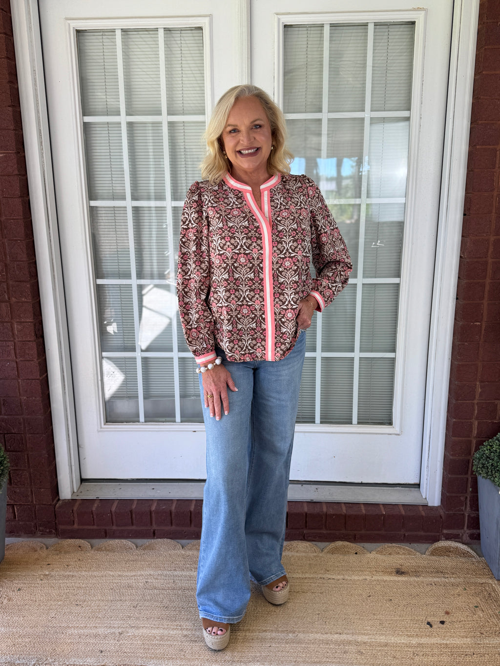 Mary Square - Naomi Blouse - Ashdown Abbey Cocoa