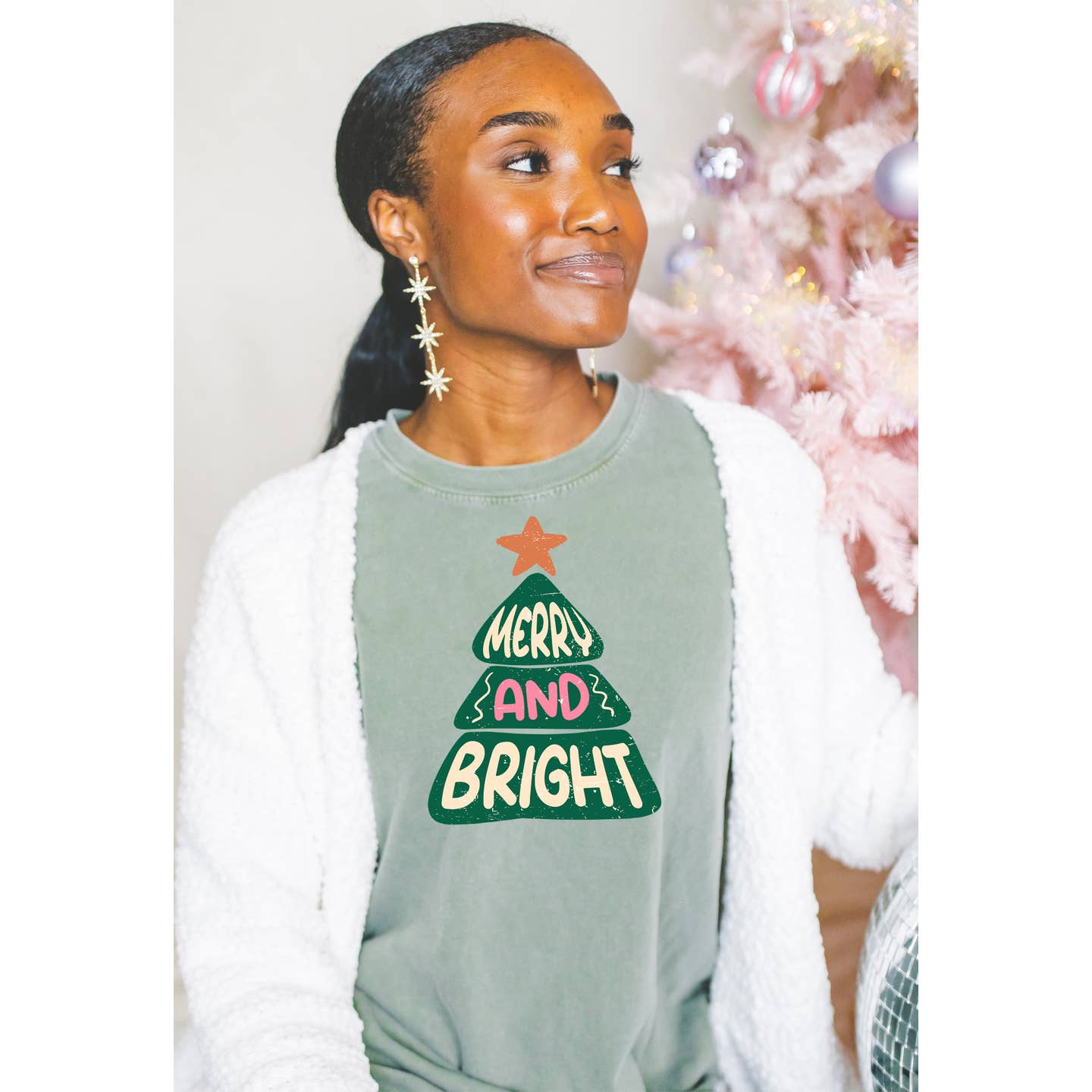 Merry & Bright Christmas Tee - Bay