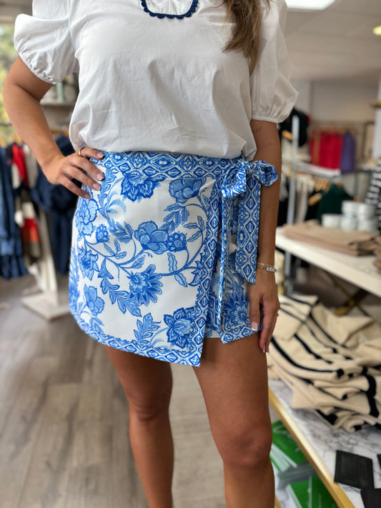 Jess Skort - Blue Floral