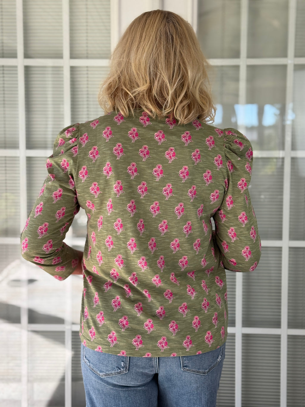 Mary Square - Adelyn Tee - Petal Sketch Olive