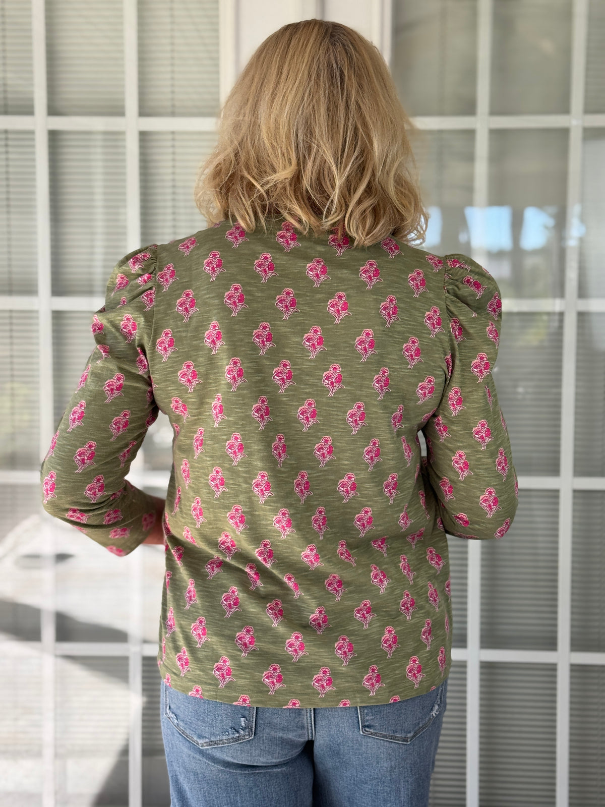 Mary Square - Adelyn Tee - Petal Sketch Olive