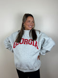 GEORGIA Reversible Mock Neck Sweatershirt - Gray