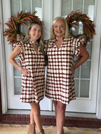 Geometric Pattern Mini Dress