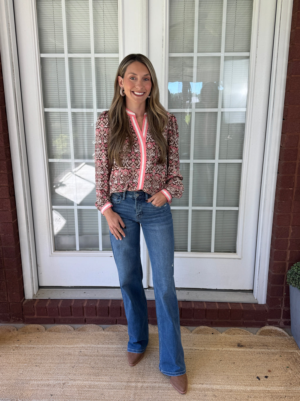Mary Square - Naomi Blouse - Ashdown Abbey Cocoa