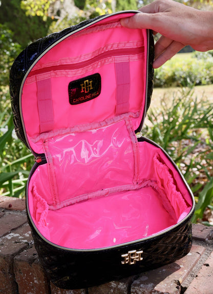 Hampton Train Case Black Patent