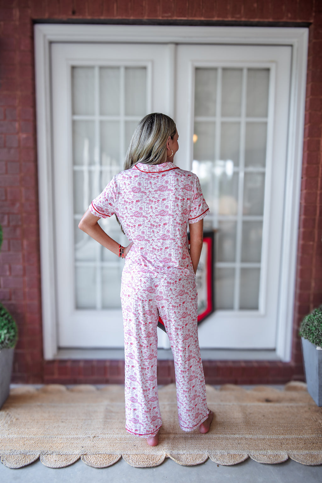 Mary Square - Charlotte PJ Set - Team Toile Red