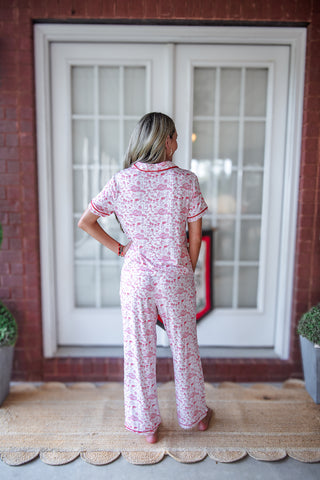 Mary Square - Charlotte PJ Set - Team Toile Red
