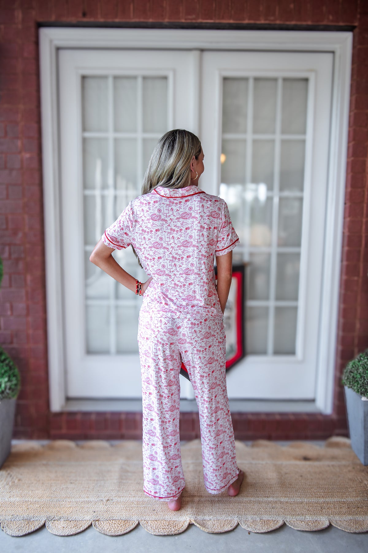 Mary Square - Charlotte PJ Set - Team Toile Red