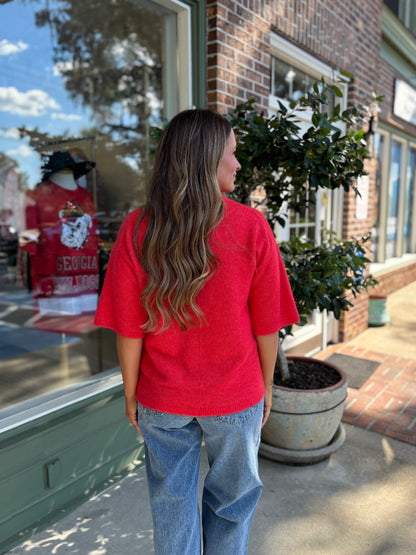 Free People - Margot Sweater Tee - Cherry Pop Melange