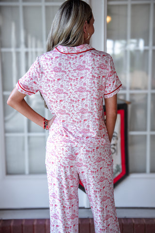 Mary Square - Charlotte PJ Set - Team Toile Red