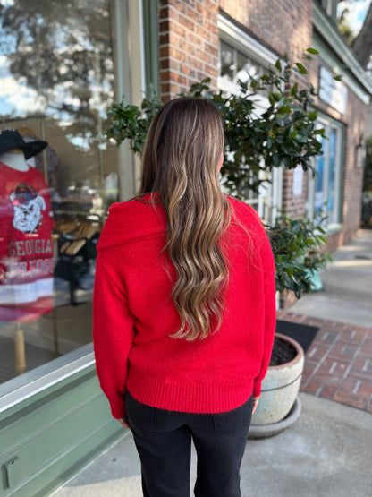 Candy Apple Off The Shoulder Sweater
