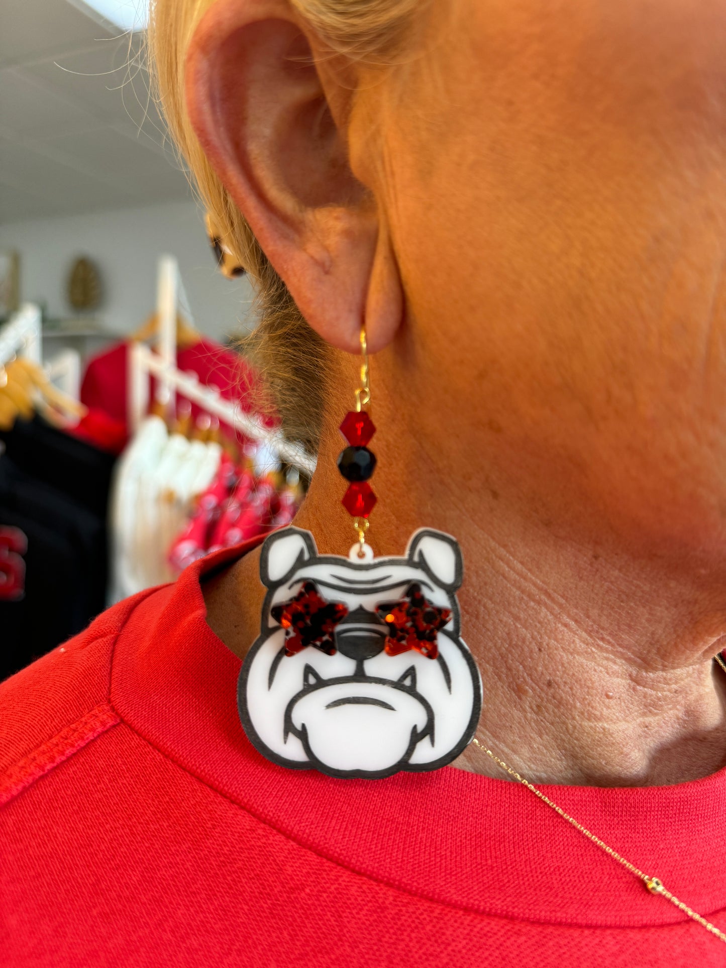 Gasp Designs - Starry Eyes Bulldog - Red