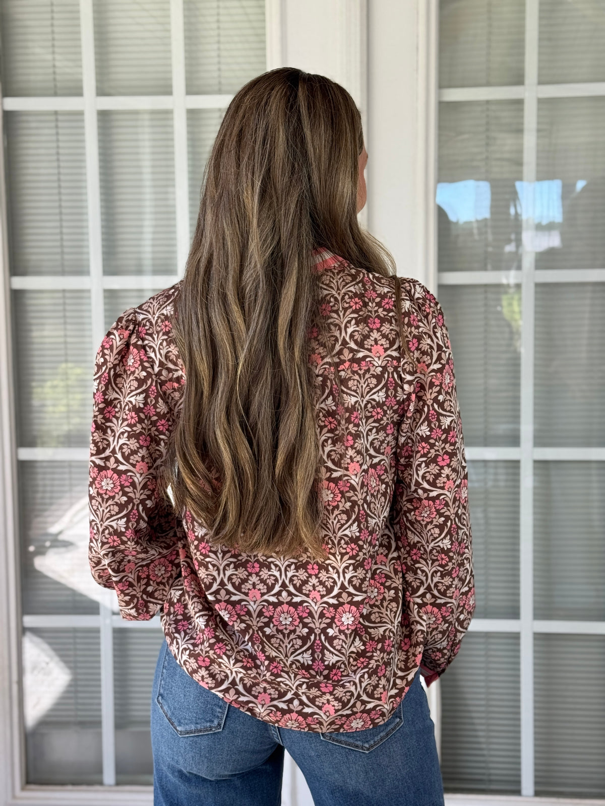 Mary Square - Naomi Blouse - Ashdown Abbey Cocoa